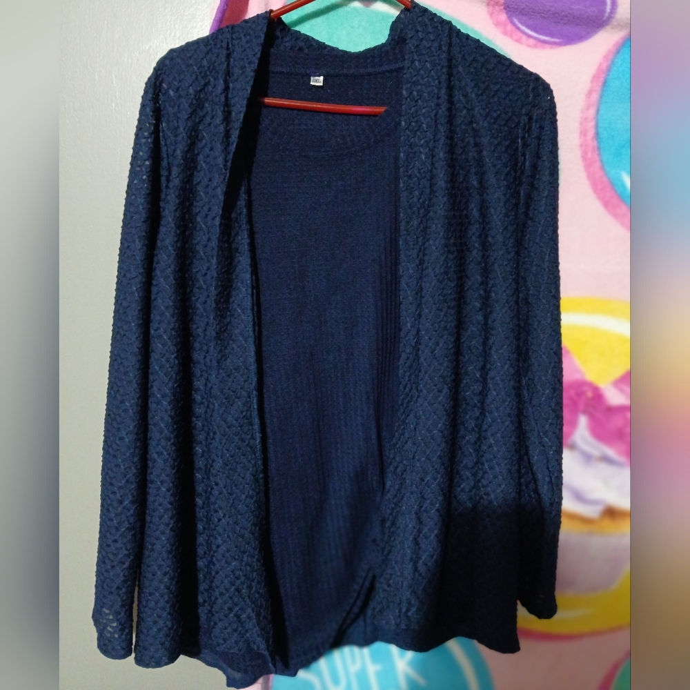 Elegant Navy Blue Women's Sweater